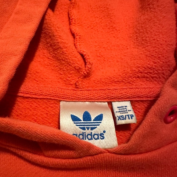 Light pink/salmon & blue ADIDAS hoodie - Picture 2 of 3